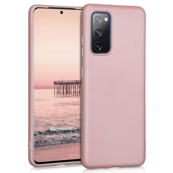 Microsonic Samsung Galaxy S20 FE Kılıf Matte Silicone Rose Gold Microsonic Samsung Galaxy S20 FE Kılıf Matte Silicone Rose Gold