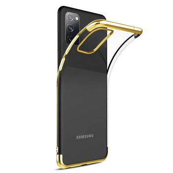 Microsonic Samsung Galaxy S20 FE Kılıf Skyfall Transparent Clear Gold
