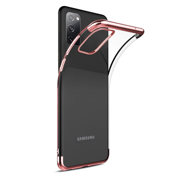 Microsonic Samsung Galaxy S20 FE Kılıf Skyfall Transparent Clear Rose Gold