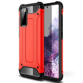 Microsonic Samsung Galaxy S20 FE Kılıf Rugged Armor Kırmızı Microsonic Samsung Galaxy S20 FE Kılıf Rugged Armor Kırmızı
