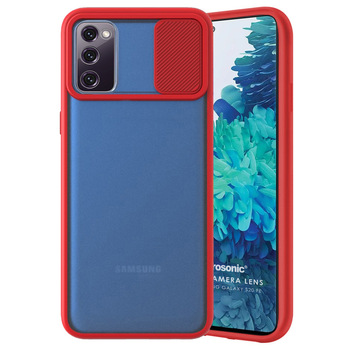 Microsonic Samsung Galaxy S20 FE Kılıf Slide Camera Lens Protection Kırmızı Microsonic Samsung Galaxy S20 FE Kılıf Slide Camera Lens Protection Kırmızı