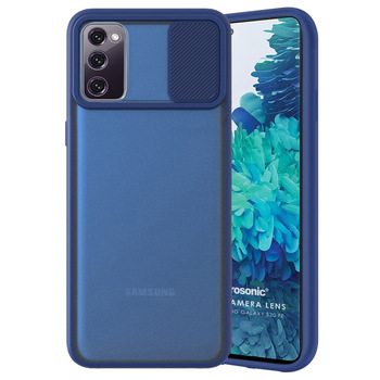 Microsonic Samsung Galaxy S20 FE Kılıf Slide Camera Lens Protection Lacivert