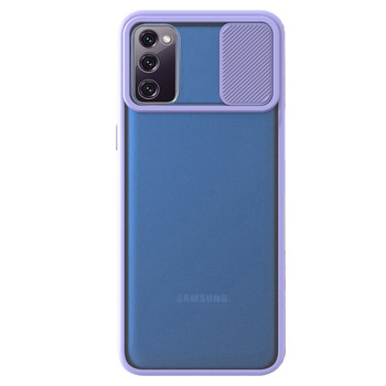Microsonic Samsung Galaxy S20 FE Kılıf Slide Camera Lens Protection Lila