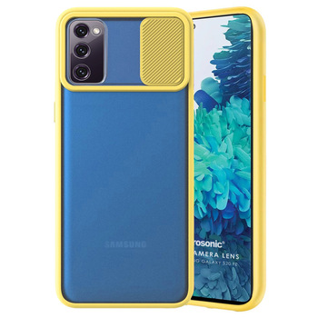 Microsonic Samsung Galaxy S20 FE Kılıf Slide Camera Lens Protection Sarı Microsonic Samsung Galaxy S20 FE Kılıf Slide Camera Lens Protection Sarı