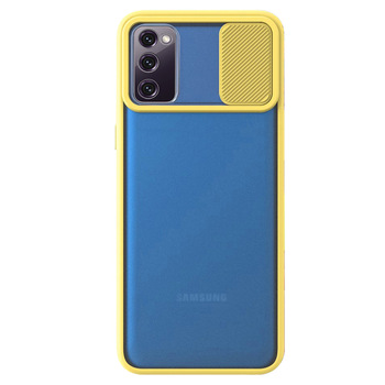Microsonic Samsung Galaxy S20 FE Kılıf Slide Camera Lens Protection Sarı