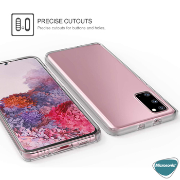 Microsonic Samsung Galaxy S20 Kılıf Komple Gövde Koruyucu Silikon Şeffaf