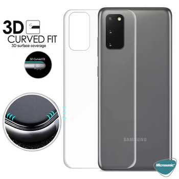 Microsonic Samsung Galaxy S20 Kavisli Ekran Koruyucu Film Seti - Ön ve Arka