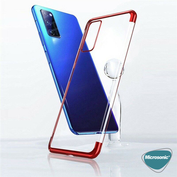 Microsonic Samsung Galaxy S20 Kılıf Skyfall Transparent Clear Kırmızı