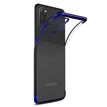 Microsonic Samsung Galaxy S20 Kılıf Skyfall Transparent Clear Mavi