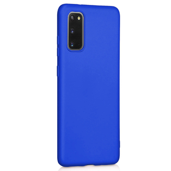 Microsonic Samsung Galaxy S20 Kılıf Matte Silicone Mavi