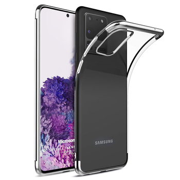 Microsonic Samsung Galaxy S20 Ultra Kılıf Skyfall Transparent Clear Gümüş