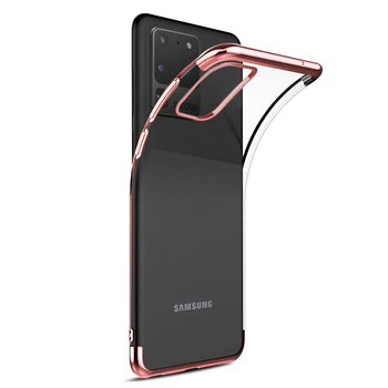 Microsonic Samsung Galaxy S20 Ultra Kılıf Skyfall Transparent Clear Rose Gold