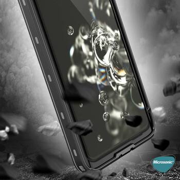 Microsonic Samsung Galaxy S20 Ultra Kılıf Waterproof 360 Full Body Protective Siyah