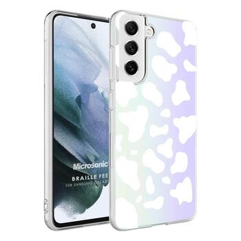Microsonic Samsung Galaxy S21 FE Braille Feel Desenli Kılıf Cow Microsonic Samsung Galaxy S21 FE Braille Feel Desenli Kılıf Cow