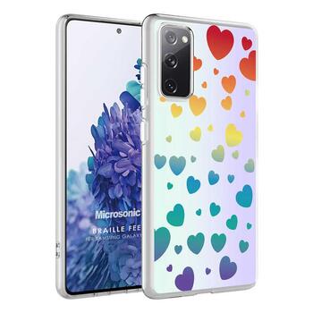 Microsonic Samsung Galaxy S21 FE Braille Feel Desenli Kılıf Heart Microsonic Samsung Galaxy S21 FE Braille Feel Desenli Kılıf Heart