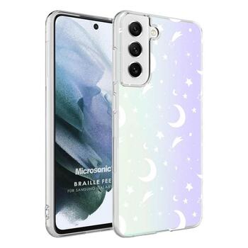 Microsonic Samsung Galaxy S21 FE Braille Feel Desenli Kılıf Moon Microsonic Samsung Galaxy S21 FE Braille Feel Desenli Kılıf Moon