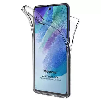 Microsonic Samsung Galaxy S21 FE Kılıf Komple Gövde Koruyucu Şeffaf