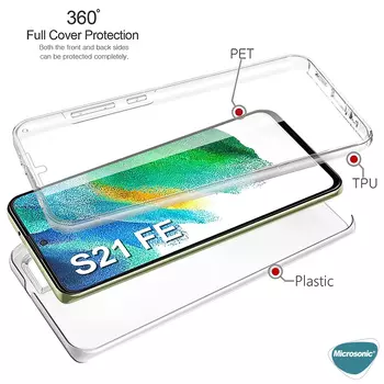 Microsonic Samsung Galaxy S21 FE Kılıf Komple Gövde Koruyucu Şeffaf
