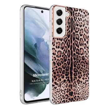 Microsonic Samsung Galaxy S21 FE Natural Feel Desenli Kılıf Leopard