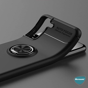 Microsonic Samsung Galaxy S21 Kılıf Kickstand Ring Holder Lacivert
