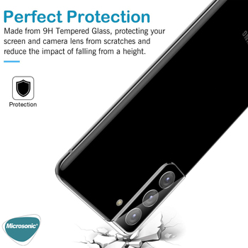 Microsonic Samsung Galaxy S21 Plus V2 Kamera Lens Koruyucu Siyah