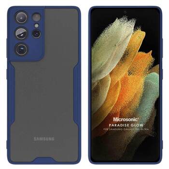 Microsonic Samsung Galaxy S21 Ultra Kılıf Paradise Glow Lacivert