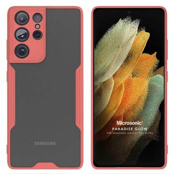 Microsonic Samsung Galaxy S21 Ultra Kılıf Paradise Glow Pembe