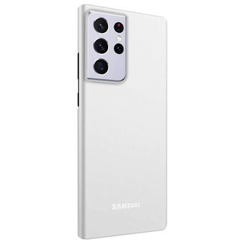 Microsonic Samsung Galaxy S21 Ultra Kılıf Peipe Matte Silicone Beyaz