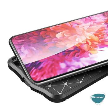 Microsonic Samsung Galaxy S22 Kılıf Deri Dokulu Silikon Siyah