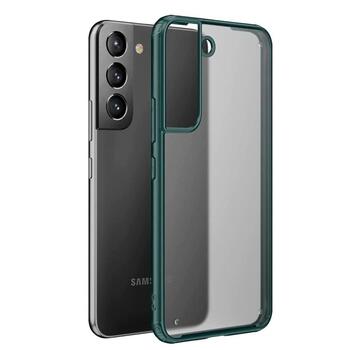 Microsonic Samsung Galaxy S22 Kılıf Frosted Frame Koyu Yeşil