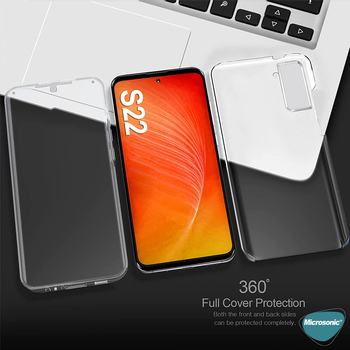 Microsonic Samsung Galaxy S22 Kılıf Komple Gövde Koruyucu Silikon Şeffaf