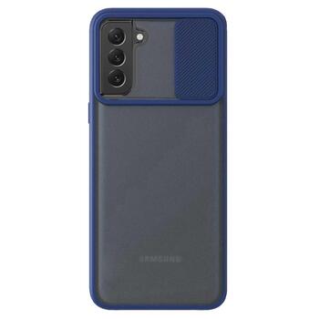 Microsonic Samsung Galaxy S22 Kılıf Slide Camera Lens Protection Lacivert