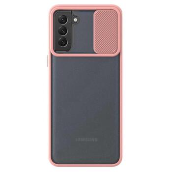 Microsonic Samsung Galaxy S22 Kılıf Slide Camera Lens Protection Rose Gold