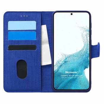 Microsonic Samsung Galaxy S22 Plus Kılıf Fabric Book Wallet Lacivert Microsonic Samsung Galaxy S22 Plus Kılıf Fabric Book Wallet Lacivert