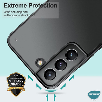 Microsonic Samsung Galaxy S22 Plus Kılıf Frosted Frame Lacivert
