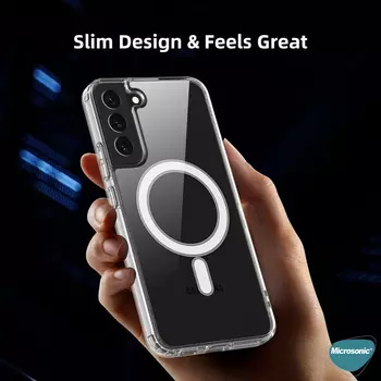 Microsonic Samsung Galaxy S22 Plus Kılıf MagSafe Clear Soft Şeffaf