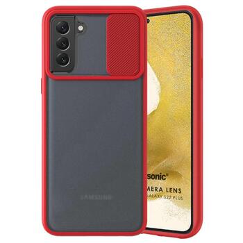 Microsonic Samsung Galaxy S22 Plus Kılıf Slide Camera Lens Protection Kırmızı Microsonic Samsung Galaxy S22 Plus Kılıf Slide Camera Lens Protection Kırmızı
