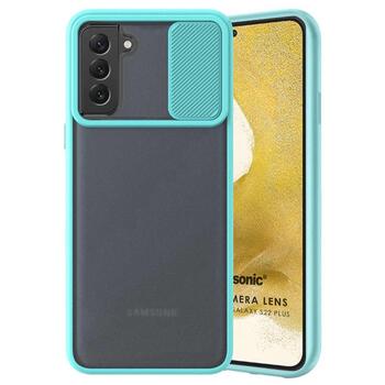 Microsonic Samsung Galaxy S22 Plus Kılıf Slide Camera Lens Protection Turkuaz Microsonic Samsung Galaxy S22 Plus Kılıf Slide Camera Lens Protection Turkuaz