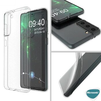 Microsonic Samsung Galaxy S22 Plus Kılıf Transparent Soft Beyaz