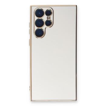 Microsonic Samsung Galaxy S22 Ultra Kılıf Olive Plated Beyaz