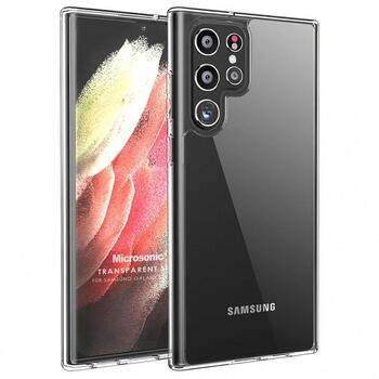 Microsonic Samsung Galaxy S22 Ultra Kılıf Transparent Soft Beyaz Microsonic Samsung Galaxy S22 Ultra Kılıf Transparent Soft Beyaz