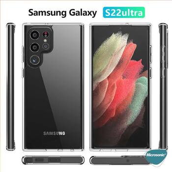 Microsonic Samsung Galaxy S22 Ultra Kılıf Transparent Soft Beyaz