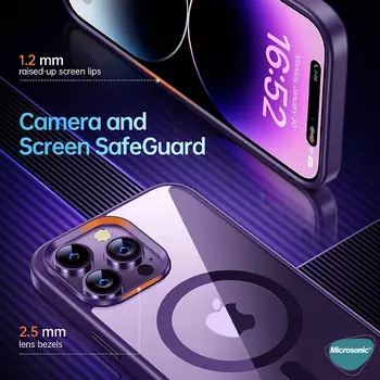 Microsonic Samsung Galaxy S23 FE Kılıf MagSafe Shadow Planet Mor