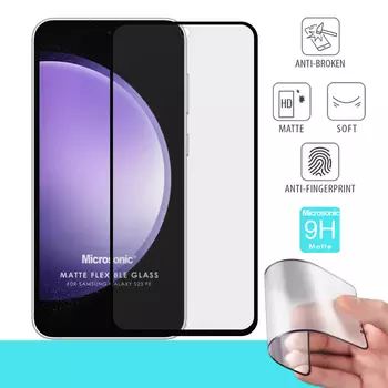 Microsonic Samsung Galaxy S23 FE Seramik Matte Flexible Ekran Koruyucu Siyah