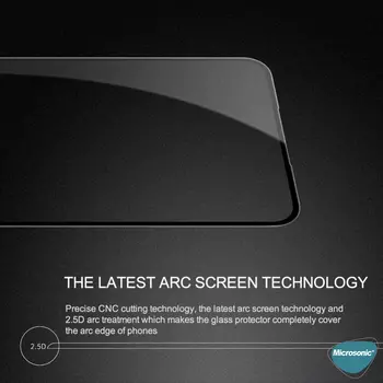 Microsonic Samsung Galaxy S23 FE Tam Kaplayan Temperli Cam Ekran Koruyucu Siyah