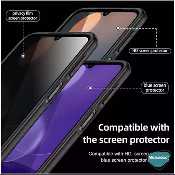 Microsonic Samsung Galaxy S23 Kılıf Frosted Frame Siyah