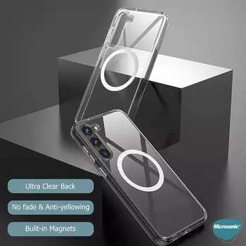 Microsonic Samsung Galaxy S23 Kılıf MagSafe Clear Soft Şeffaf
