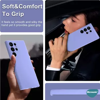 Microsonic Samsung Galaxy S23 Ultra Kılıf Groovy Soft Lila