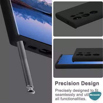 Microsonic Samsung Galaxy S23 Ultra Kılıf Groovy Soft Siyah
