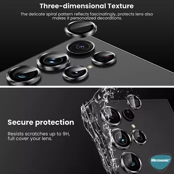 Microsonic Samsung Galaxy S23 Ultra Tekli Kamera Lens Koruma Camı Yeşil